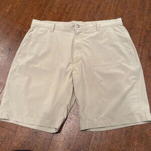Footjoy Men’s 36 Beige Golf Shorts Flat Front 9" Inseam
